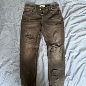 Zara men’s slim ripped jeans 32 W
